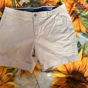 Crown & Ivy Women's Beige Shorts